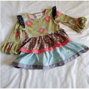 Vintage Matilda Jane 4 Secret Fields Frills and Fauna ruffle top layers green